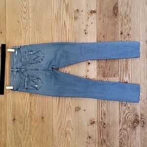 MOTHER Size 25 Mid Rise Dazzler Ankle Fray Jeans in Weekend Warrior